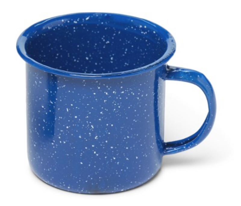 Blue Enamelware Mug