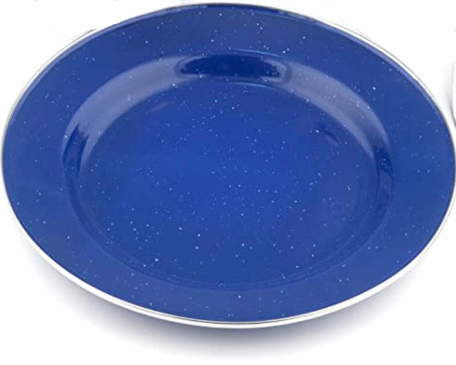 Blue Enamelware Plate