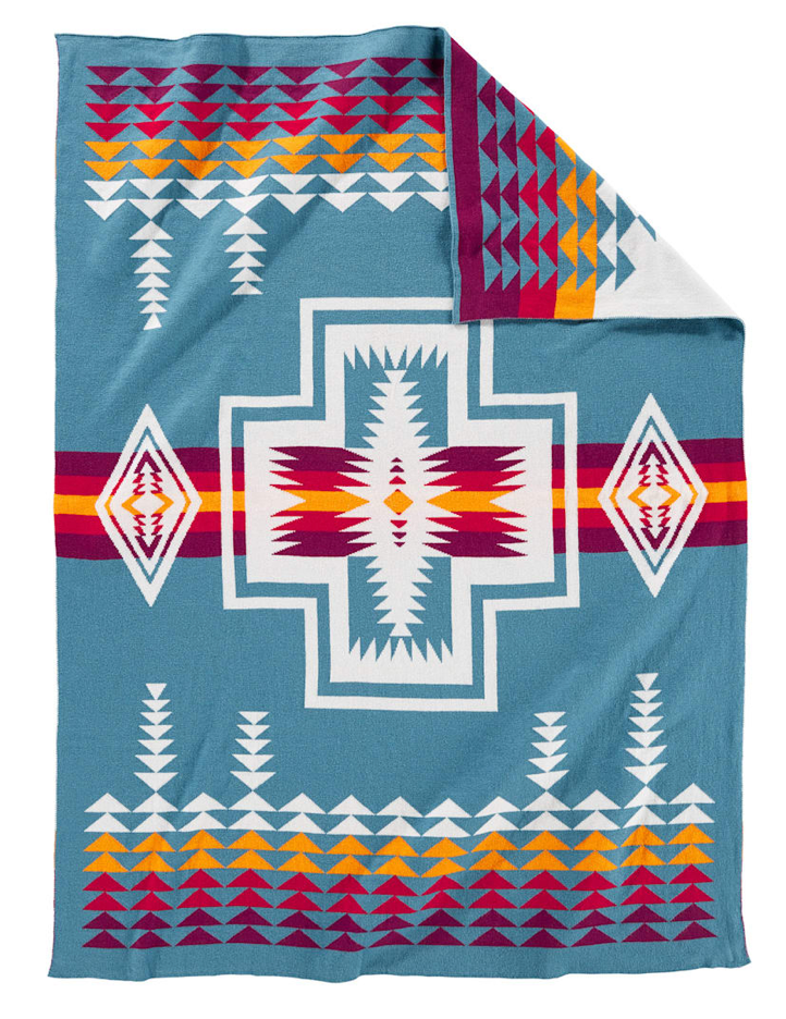 Pendleton Knit Baby Blanket with Beanie