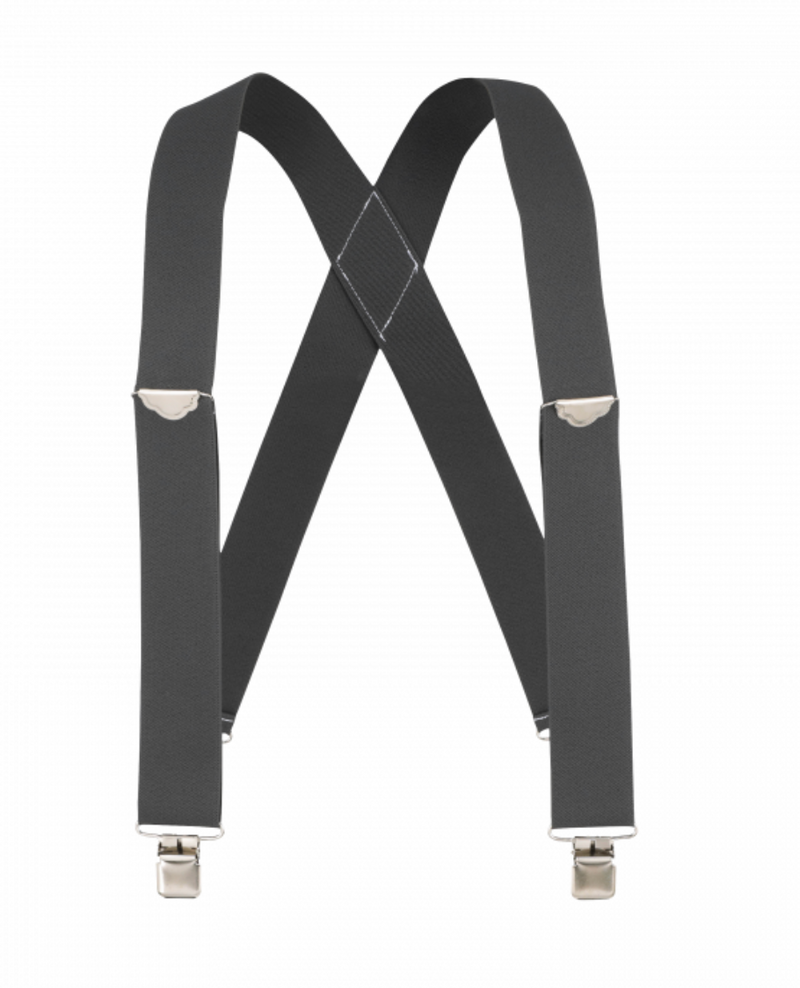 Welch Clip On Casual Suspenders-Gray-2 inch - 50" Long