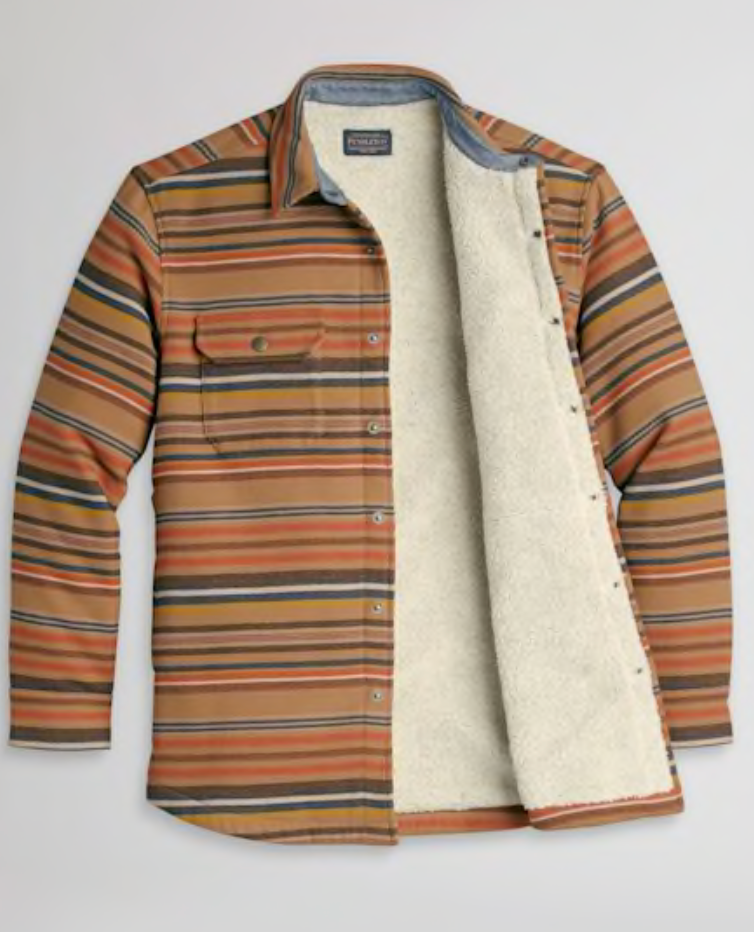 Pendleton Mens Cotton Sherpa Lined Shirt Jacket