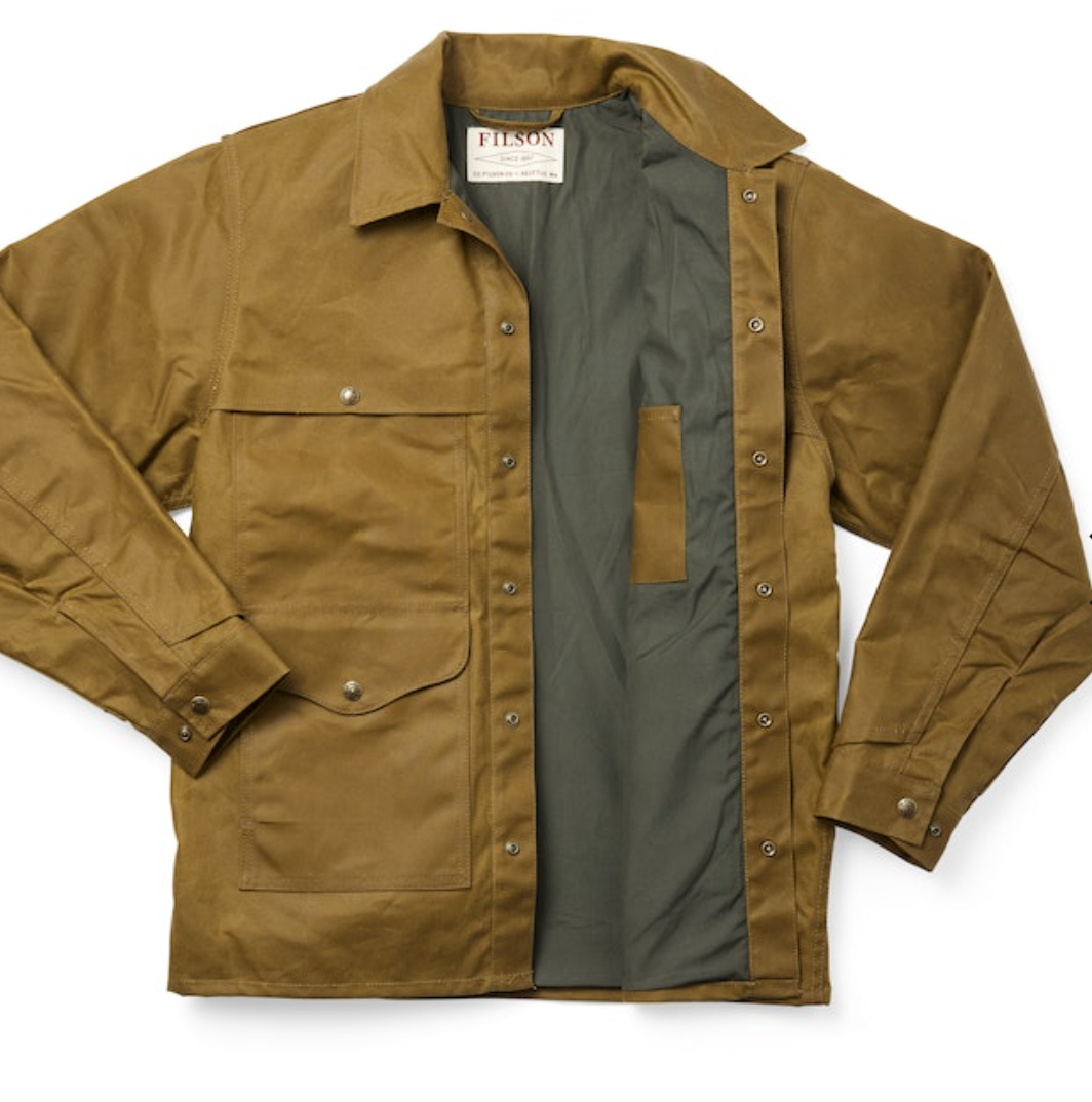 Filson Mens Lined Tin Cloth Cruiser Jacket