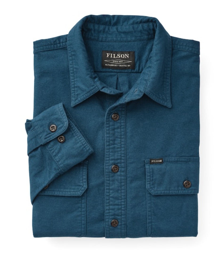 Filson Mens Field Flannel Shirt - Legion Blue