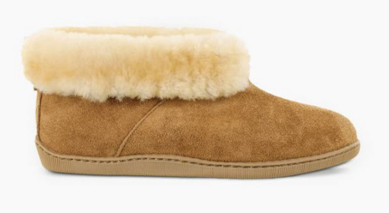 Minnetonka Mens Sheepskin Lined Ankle Slipper