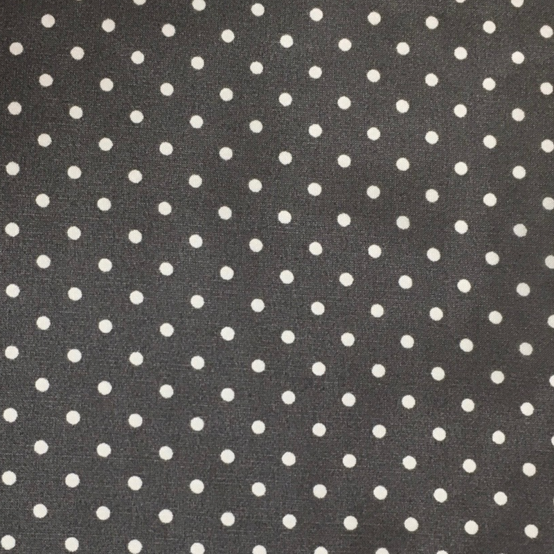 Wyoming Traders Cowboy Charcoal/White Polka Dot Silk Scarf