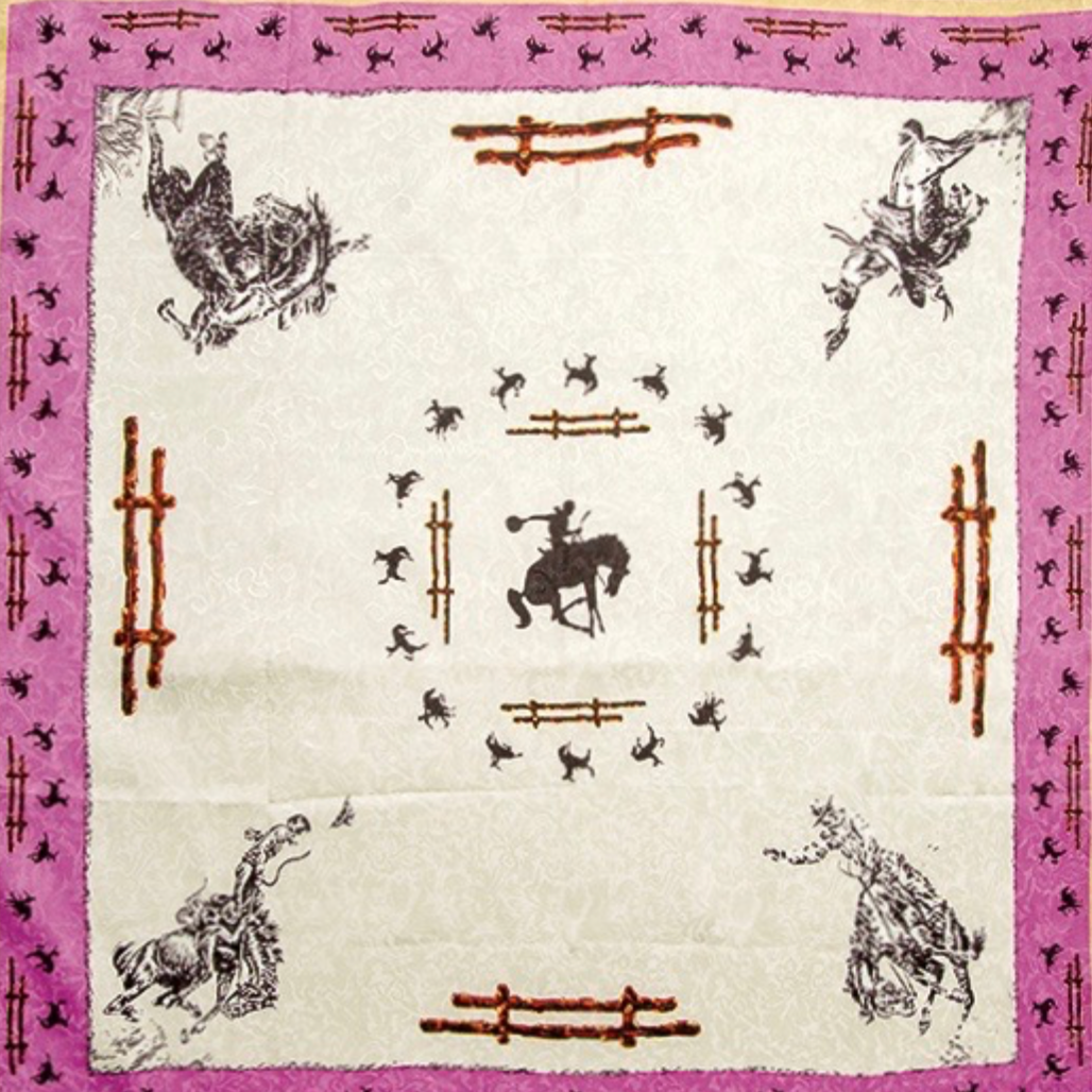 Wyoming Traders Ivory Limited Edition Fences Silk Scarf