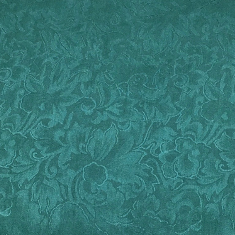 Wyoming Traders Jacquard Teal Silk Scarf