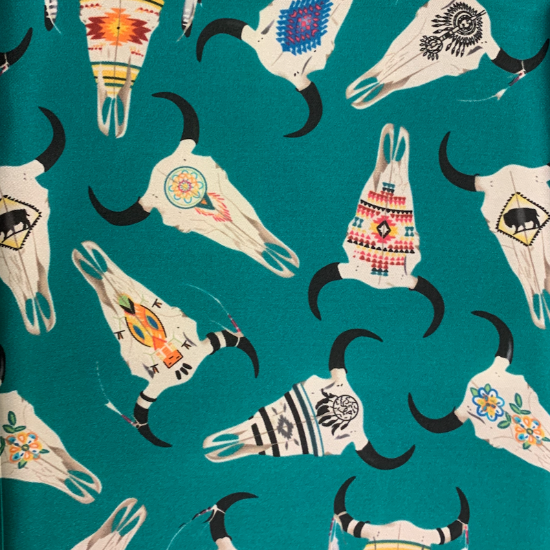 Austin Accent Western Skull Silk Scarf