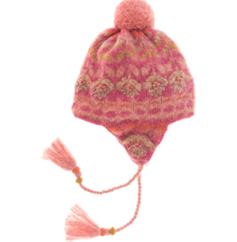 French Knot Womens Cozy Floral Earflap Hat