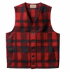 Filson Mens Mackinaw Wool Vest - Red/Black Plaid