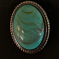 Austin Accent Scarf Slide with Oval Turquoise Stone