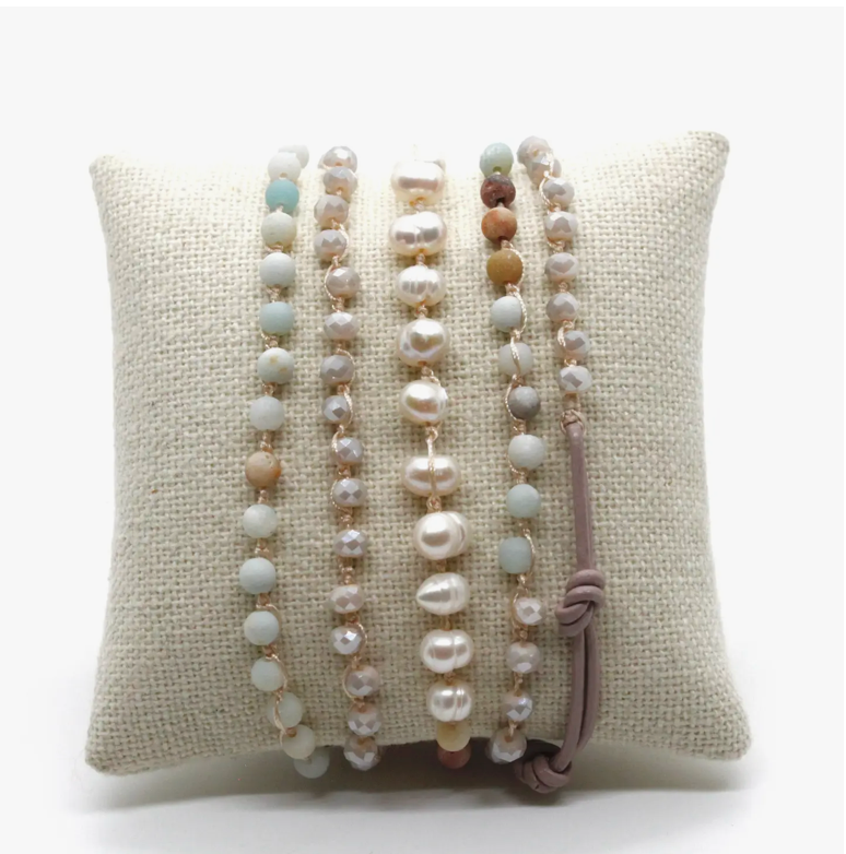 Lizou Beaded Wrap Bracelet