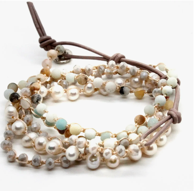 Lizou Beaded Wrap Bracelet