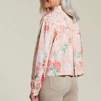 Tribal Womens Floral Linen Blend Jacket